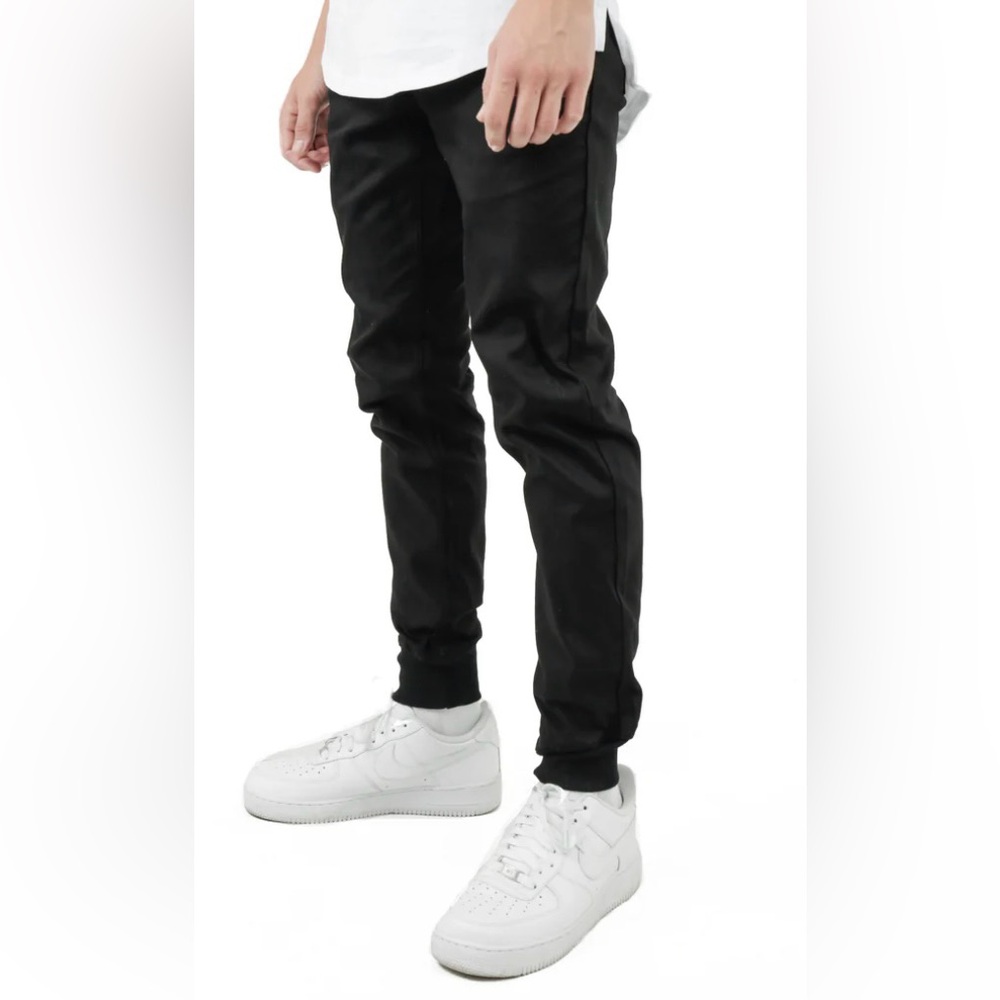 FAIRPLAY Official Runner men’s joggers, size 36, black, elastic waistband